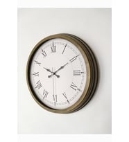 Hediyelik Metal Eskitme Roma Rakamlı Retro Duvar Saati 40 Cm