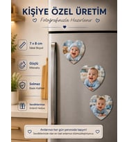 3 Kalpli Fotoğraf Magneti Erkek Bebeğe Kişiselleştirilebilir Sevimli Anı Hediyesi
