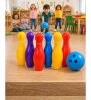 Eğlenceli Bowling Oyuncak Seti Çocuklar İçin Renkli Kuka Ve Top