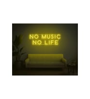 NO MUSİC NO LIFE Yazılı Neon Tabela