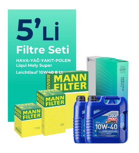 MANN Jeep Grand Cherokee 2.7 Dizel Filtre Bakım Seti Liqui Moly Motor Yağlı (1998-2006) 5 Li