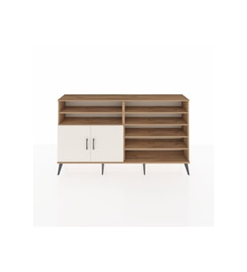 Arges Konsol 7 Raflı 2 Kapaklı 176x30x99 Çam-Aytaşı/Antrasit