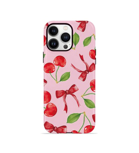 iPhone 13 Pro Vorian Çift Katmanlı Kılıf Cherry Ribbon Garden
