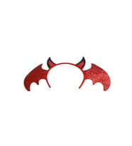 Halloween Kırmızı Yarasa Taç