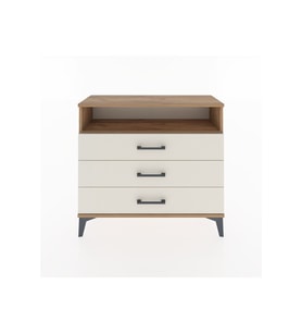 Arges Şifonyer Tek Raflı 3 Çekmeceli 88x30x80 Çam-Aytaşı