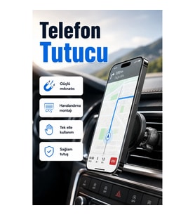 Güçlü Mıknatıslı Araç İçi Telefon Tutucu – Havalandırma Izgarası Aparatı