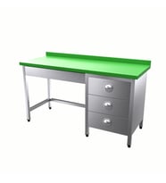 Vital  VCT-PG-196 Çalışma Tezgahı Polietilen Tablalı Grup Çekmeceli