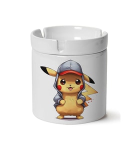 Pokemon Pickhacu Baskılı Porselen Küllük Makinede Yıkanabilir