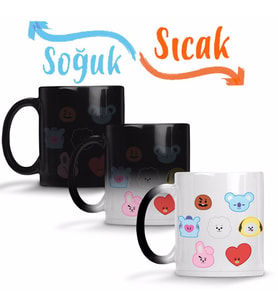 Bts BT21 Karakterleri 02 Sihirli Kupa Bardak Porselen