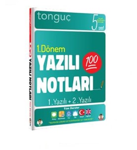 Tonguç Yayınları 5. Sınıf Yazılı Notları 1. Dönem 1 ve 2. Yazılı