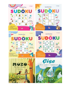 sudoku çocuklar için 1. 2. 3. 4. seviye - muzo ve çise masal kitapları hediye
