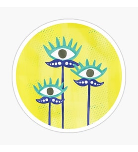Nazar Boncuğu Sticker Duvar 18cm Yapıştırma Etiket MD11