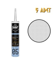 Selsil Mutfak Banyo Duşakabin Silikonu ŞEFFAF 280 ml. - 5 Adet