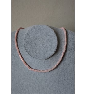 PEMBE MİNİMAL SEDEF DOĞAL TAŞ KOLYE