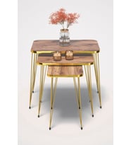 Zigon Sehpa Kr Gold Ceviz Tel
