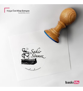 Kişiye Özel Kitap Damgası Kitap Mührü Kaşe Kitap Mühür Özel Damga 165