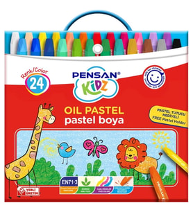 PENSAN KİDZ ÇANTALI KUTULU PASTEL BOYA 24 RENK -98121