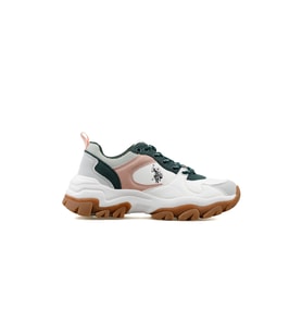 U.S. Polo Assn Tracky 5Fx Kadın Sneaker Spor Ayakkabı Beyaz Yeşil