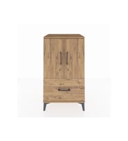 Hyperion Komodin 2 Raflı Tek Çekmeceli 2 Kapaklı 60x44x106 Çam-Çam