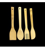 BAMBU UZUN SAPLI 4LÜ KAŞIK SET
