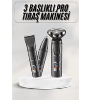 Yüksek Performanslı 3 Başlıklı Profesyonel Şarjlı Islak Kuru Kullanıma Uygun
