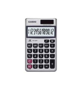 Casio Hesap Makinesi Cep Tipi 12 Haneli Güneş Enerjili SX320P