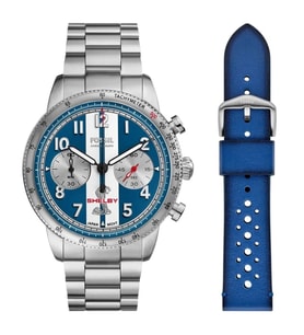 Fossil FLE1209SET Shelby x Fossil Grand Tourer Limited-Edition Erkek Kol Saati ve Yedek Kordon