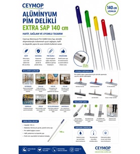 Ceymop Alüminyum Pim Delikli Extra Sap 140 cm