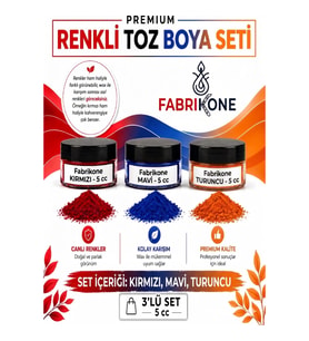 3'lü Set Premium Parafin Soya Wax Toz Mum Boyası Hobi Seti - 5 cc (Kırmızı, Mavi, Turuncu) BKFAB3KMT5G