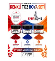 3'lü Set Premium Parafin Soya Wax Toz Mum Boyası Hobi Seti - 5 cc (Kırmızı, Mavi, Turuncu) BKFAB3KMT5G