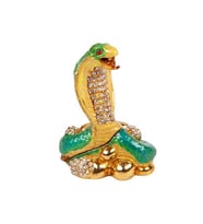Yeşil Kral Kobra Swarovski Taşlı Mücevher Kutusu (Karışık)