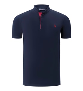 T8560 DEWBERRY T-SHIRT-DÜZ LACİVERT
