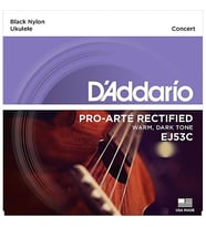 D'Addario EJ53C EJ Serisi Ukulele Tel Seti (Concert - Siyah Naylon)