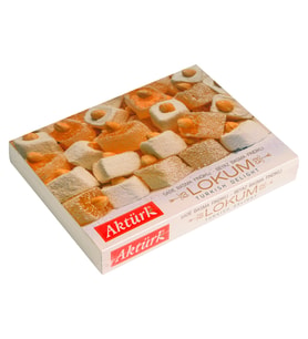 Aktürk Lokum Sade ve Beyaz Fındıklı 750 gr