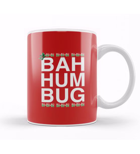 Bah Humbug Christmas Kupa Bardak Porselen