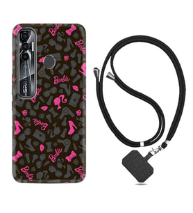 Tecno Spark 6 6 Go 8C 8 Pro 7 7 Pro Kılıf Boyun Askılı Silikon Barbie and Shoes 1413