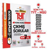 2025 YKS-TYT Sosyal Bilimler Karakutu ÖSYM Çıkmış Soru Bankası Çözümlü Konu Konu Son 7 Yıl