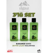 Ilgaz Zeytin Çiçeği Kolonyası 3'lü Set 80 Derece 400 ml Elegance Series