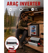 Northcity 1000W Oto İnvertör Elektrik Dönüştürücü - 220V Ev Tipi Priz