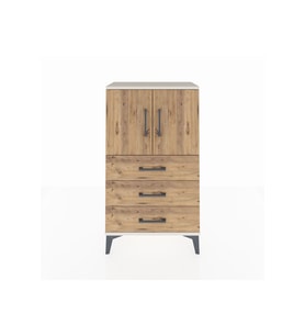 Arges Komodin 2 Raflı 3 Çekmeceli 2 Kapaklı 60x30x106 Aytaşı-Çam