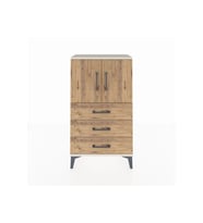 Arges Komodin 2 Raflı 3 Çekmeceli 2 Kapaklı 60x30x106 Aytaşı-Çam