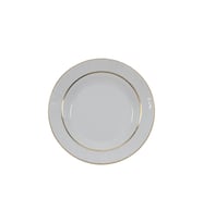 19cm Sedef Çukur Yemek Tabağı Seti, 6'lı Altın File Detaylı