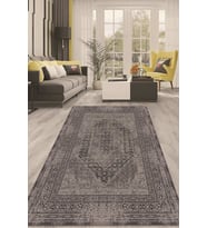 Dijital Kaymaz Taban Yıkanabilir Modern Renkli Salon Halısı Mutfak Halısı Yolluk ND-HT-749 (Gri)