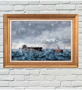 Altın Varaklı Paspartulu Çerçeveli Tablo sd681