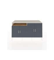 Kronos Konsol 4 Raflı 4 Kapaklı 176x59x99 Aytaşı-Antrasit/Çam