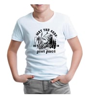 Viking Warrior Axe and Helmet Beyaz Çocuk Tshirt
