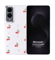 Microsonic Samsung Galaxy S25 Edge Kılıf PrettyCharm Cherry (Kırmızı)