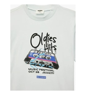 Koton Baskılı Oversize Mavi Erkek Çocuk T-Shirt 6SKB10078TK