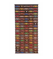 1/64 Hobi Araba Rafı Ceviz Dikey 100 Araçlık (Hotwheels ve Matcbox uyumlu)