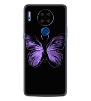 Reeder P13 Blue Max Lite Kılıf Resimli Desenli Silikon Platinium Series Black Butterfly 1879